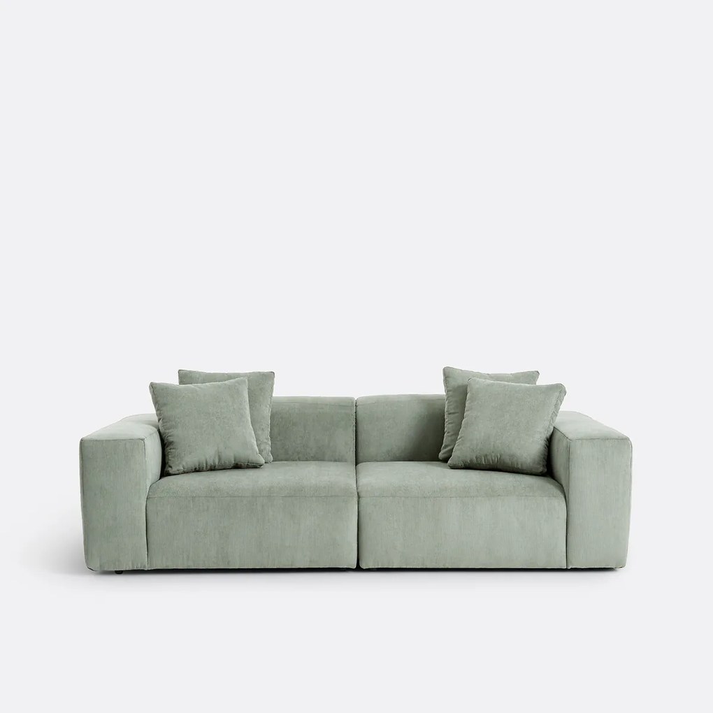 3-zitsbank van fijn ribfluweel, LIORA