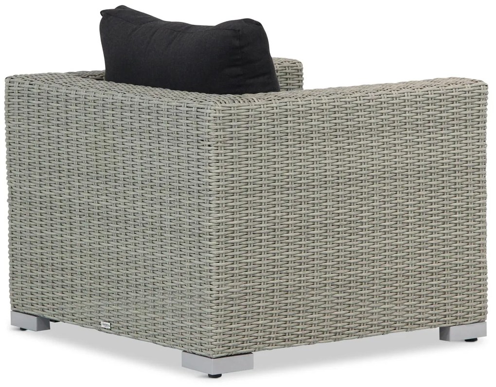 Stoel en Bank Loungeset 5 personen Wicker Grijs  Garden Collections Toronto/Zaga