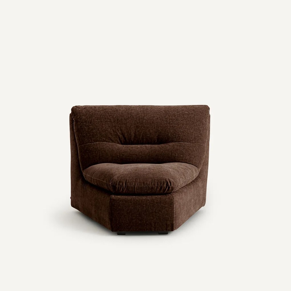 Modulaire hoekzetel in chenille fluweel, Giuliano