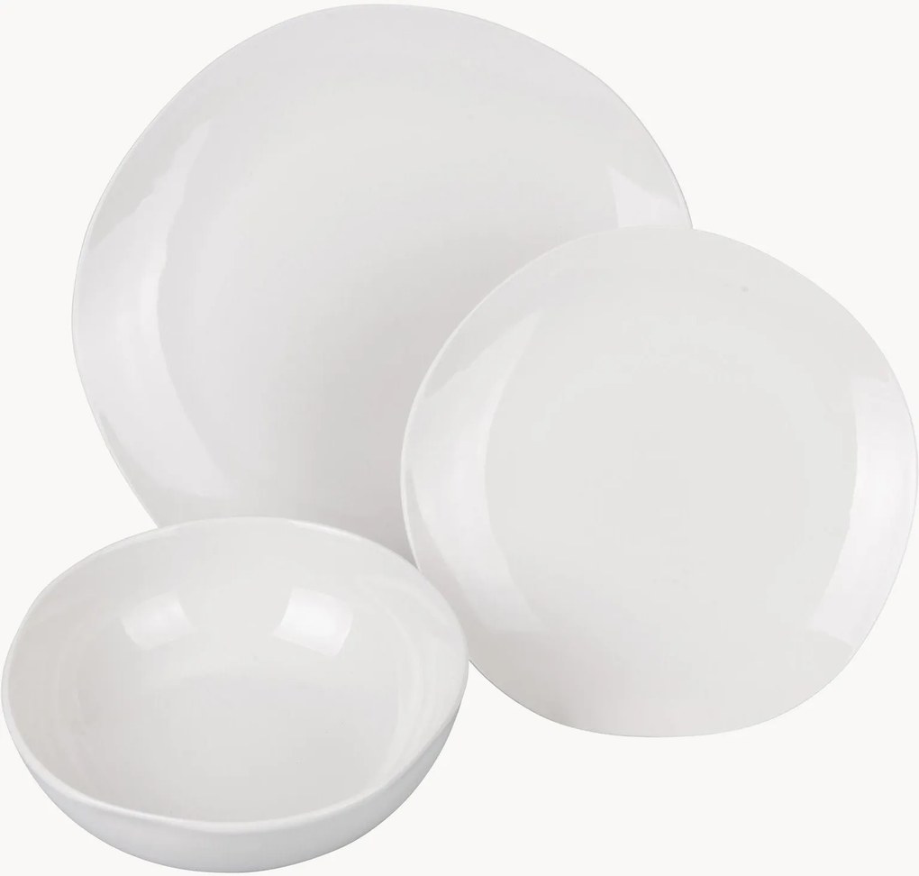 Porseleinen servies Wave, 6 personen, 18-delig