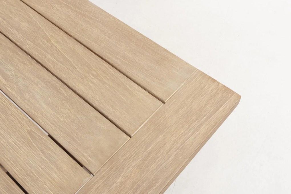 Taste by 4 Seasons Noah low dining tuintafel van geborsteld teak met blad 300 x 100 cm Tuintafel   houtkleur weerbestendig