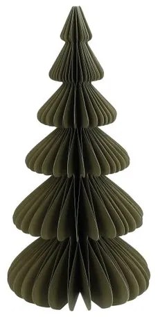 Kerstboom uitvouwbaar, papier, klein, mosgroen, 23 cm