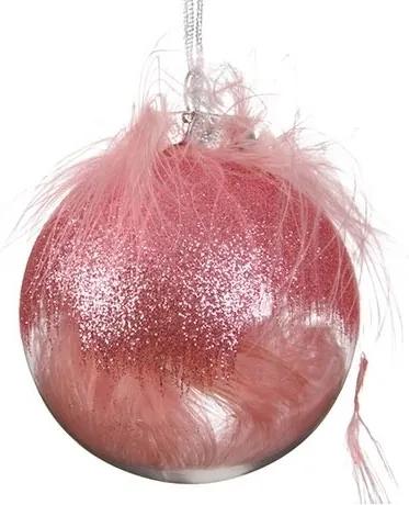 Kerstbal Deco Veer - Roze