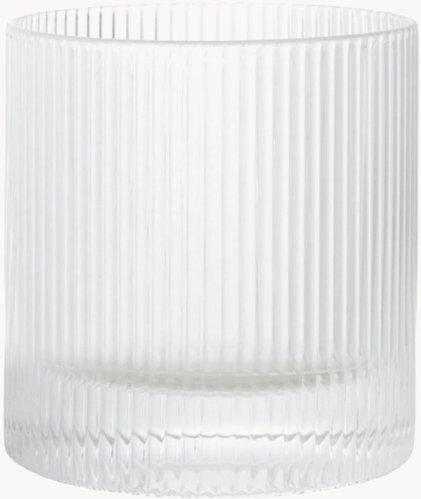 Mondgeblazen glazen tumblers Ripple, 2-delig