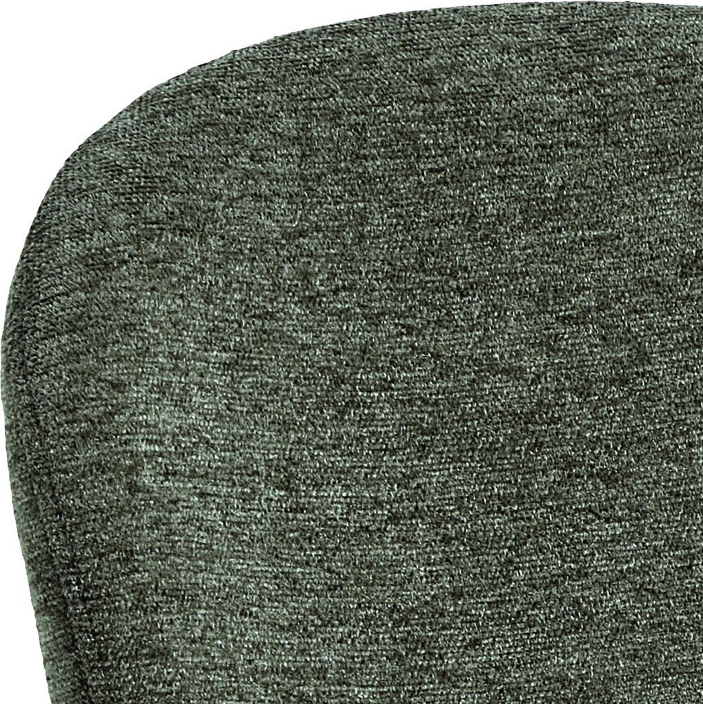 FIORA Groen (stof Apia 352)/zwart frame - MODERNE GESTOFFEERDE STOEL VOOR WOONKAMER/EETKAMER LOFT