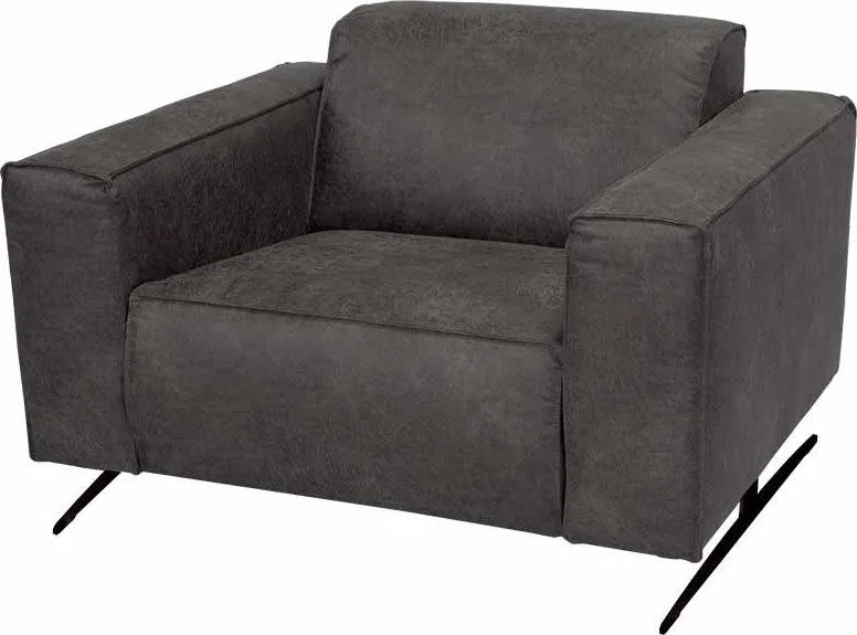 Fauteuil - Lambada - leer Hunter grijs 104