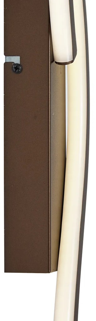 Design wandlamp donker brons 3-staps dimbaar 2-lichts - Bummy