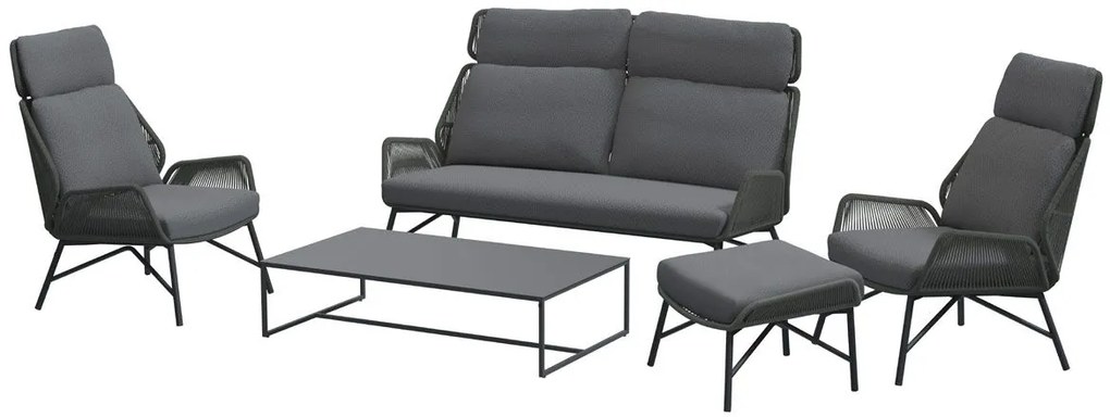 4 Seasons Outdoor Carthago loungeset platinum met Valetta tafel      antraciet weerbestendig