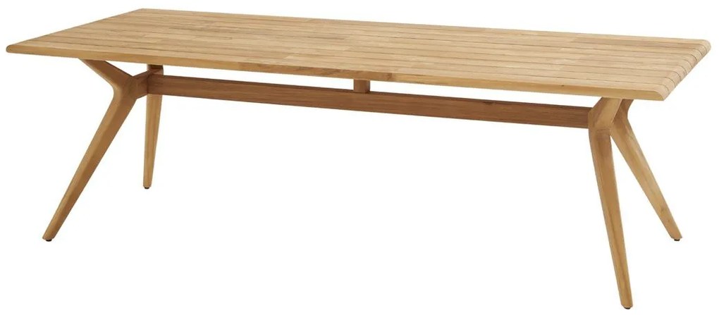 4 Seasons Outdoor Bernini eetset met Belair teak tafel 240 cm      houtkleur weerbestendig