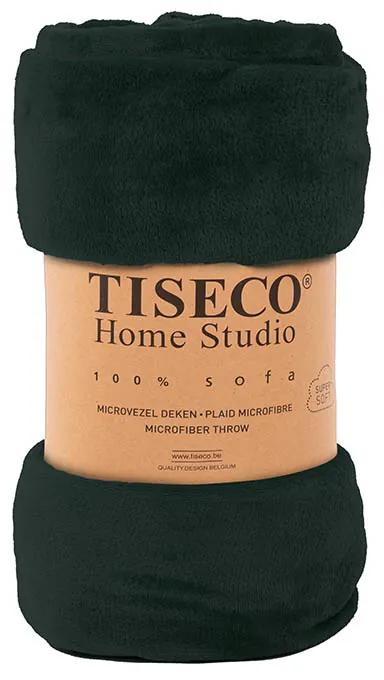 Tiseco Home Studio Cozy Velvet Plaid - Zwart 130 x 160