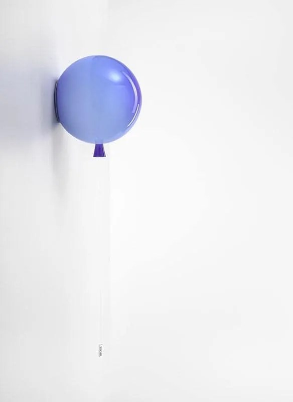 Brokis - Wandlamp Memory Blauw glanzend / Zilver Glas