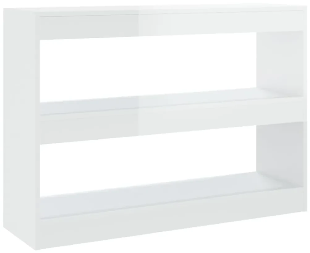vidaXL Boekenkast/kamerscherm 100x30x72 cm hoogglans wit