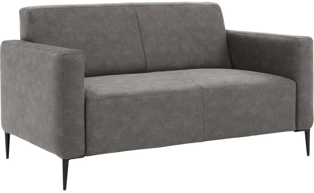 Goossens Key West grijs, micro leer, 2-zits, modern design