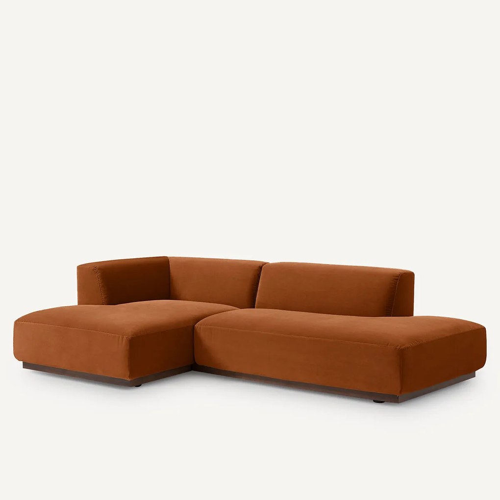 Linker hoekbank XL fluweel, Jacopo