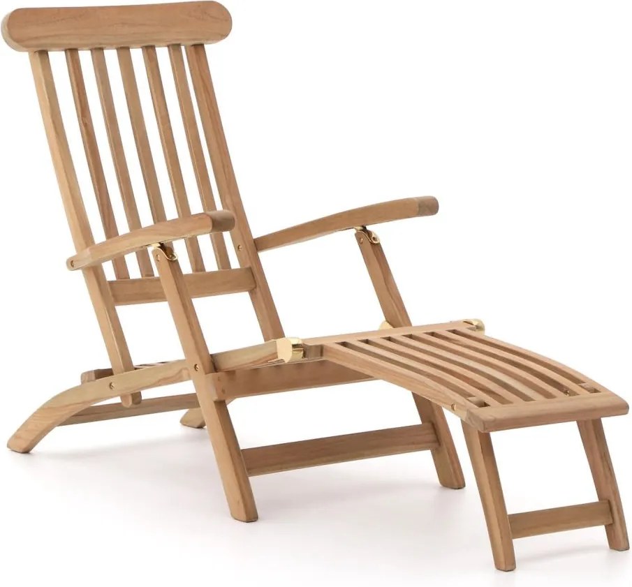 Verstelbaar ligbed Sunyard  | Teakhout | Natural Teak | Ligstoel tuin | Strandbed  | Kees Smit Tuinmeubelen