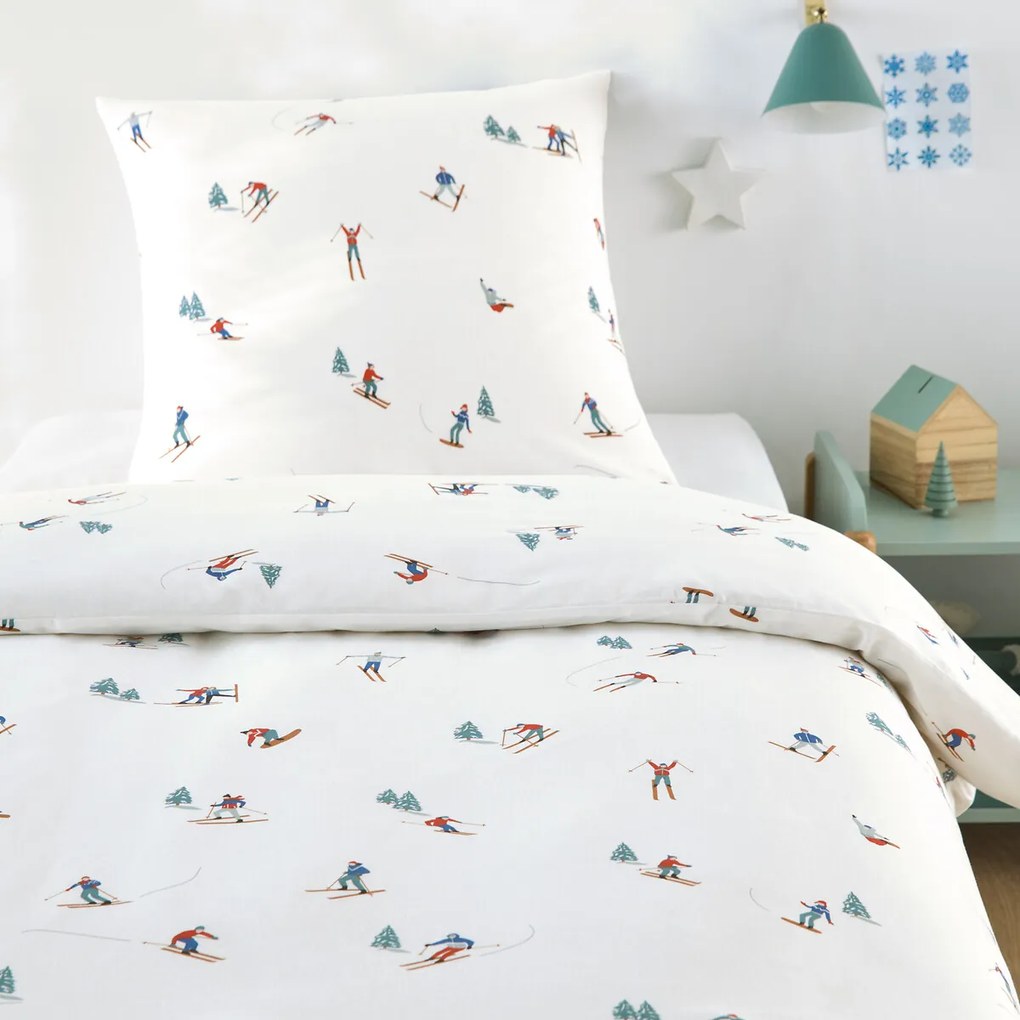 Beddengoed voor kinderen in 30% gerecycled katoen, vierkant kussensloop, TOUT SCHUSS