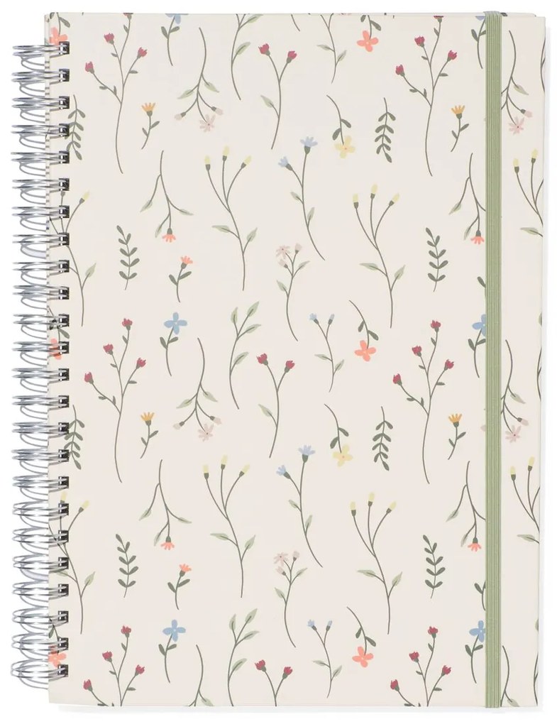 HEMA Fotoboek Plakboek Met Spiraal 32.5x23 Bloemen