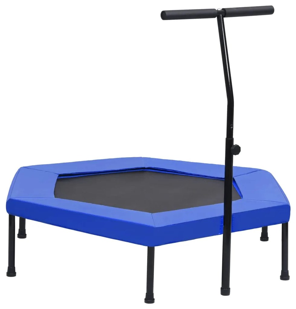 vidaXL Fitnesstrampoline met handgreep veiligheidsmat zeshoekig 122 cm