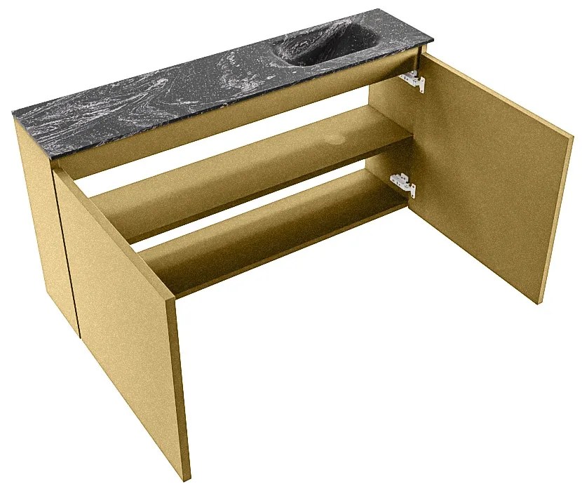 Mondiaz Ture DLux toiletmeubel 100cm oro met wastafel lava rechts met kraangat