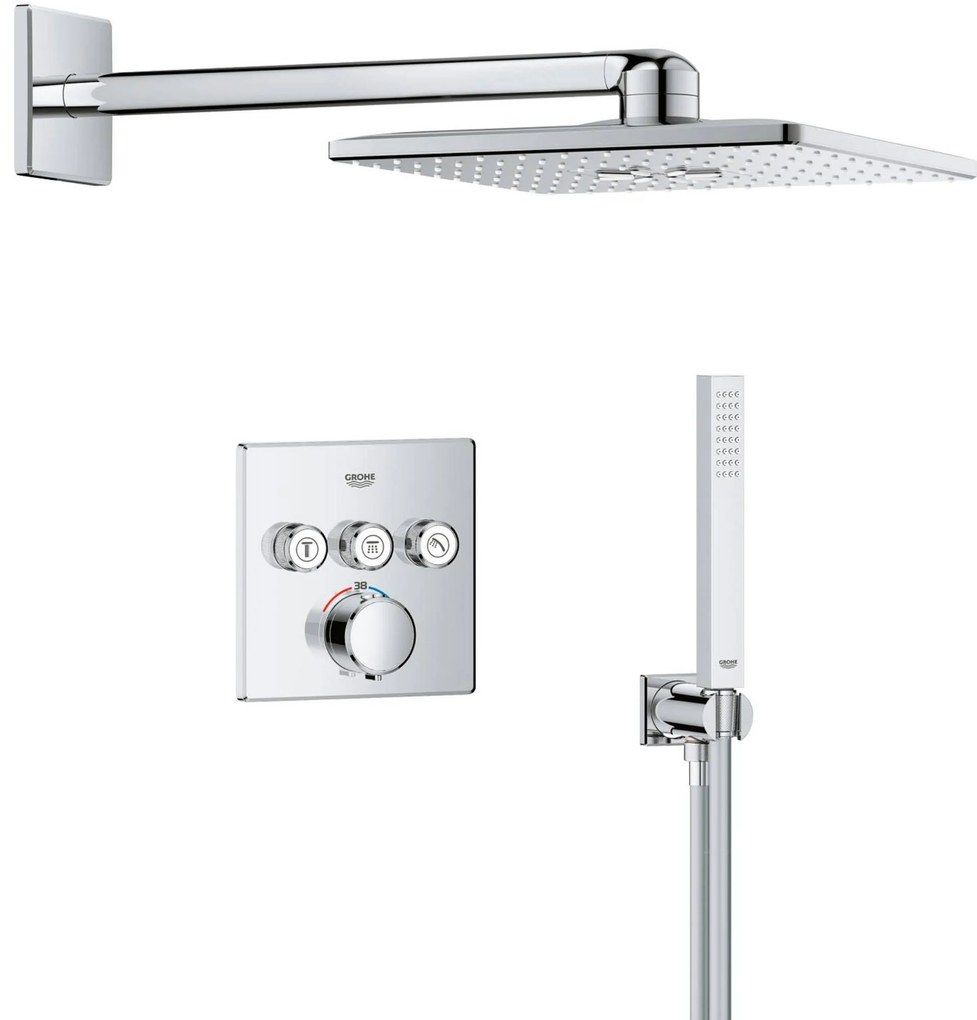 Grohe Precision SmartControl inbouw regendoucheset SmartActive 310 Cube chroom