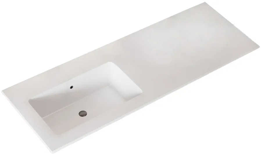 Muebles Avila badmeubel ribbelfront 120cm naturel eiken met wastafel links zonder kraangat