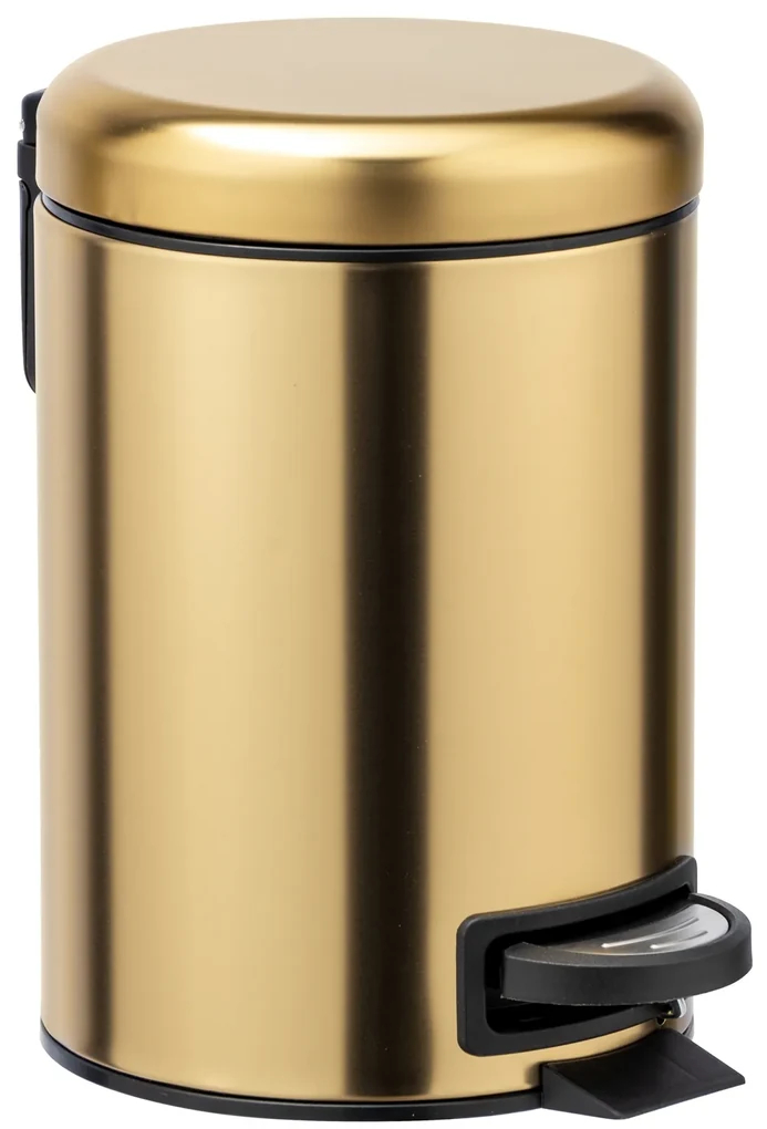 Wenko Leman afvalemmer 3 liter RVS goud mat