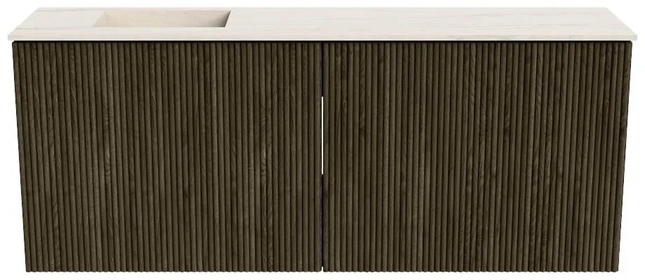 Mondiaz Joya DLux 100cm toiletmeubel shadow met wastafel faye links zonder kraangat meli