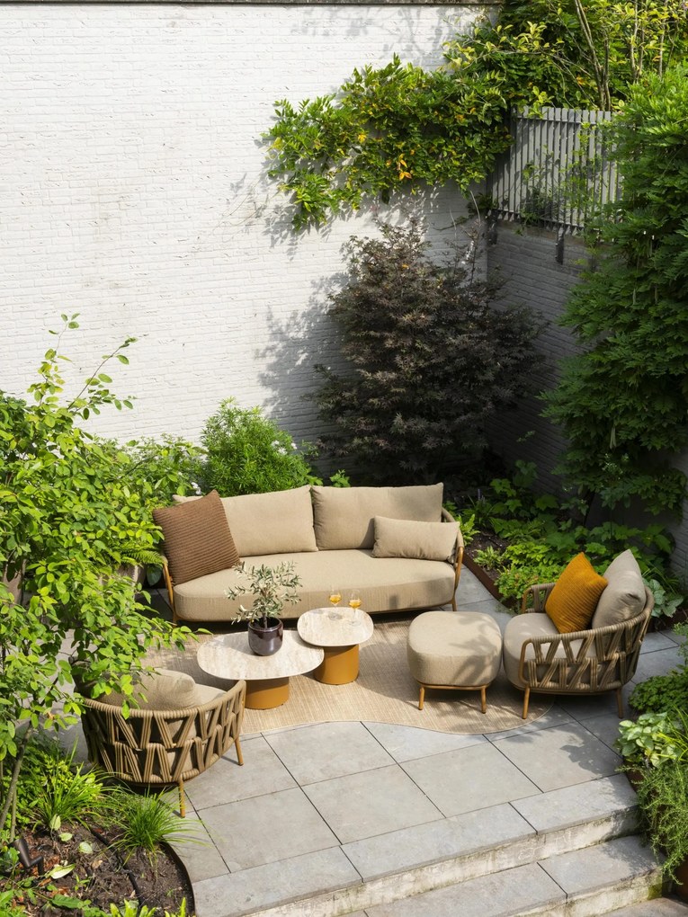 4 Seasons Outdoor Biarritz loungebank amber SALE Loungebank beige weerbestendig