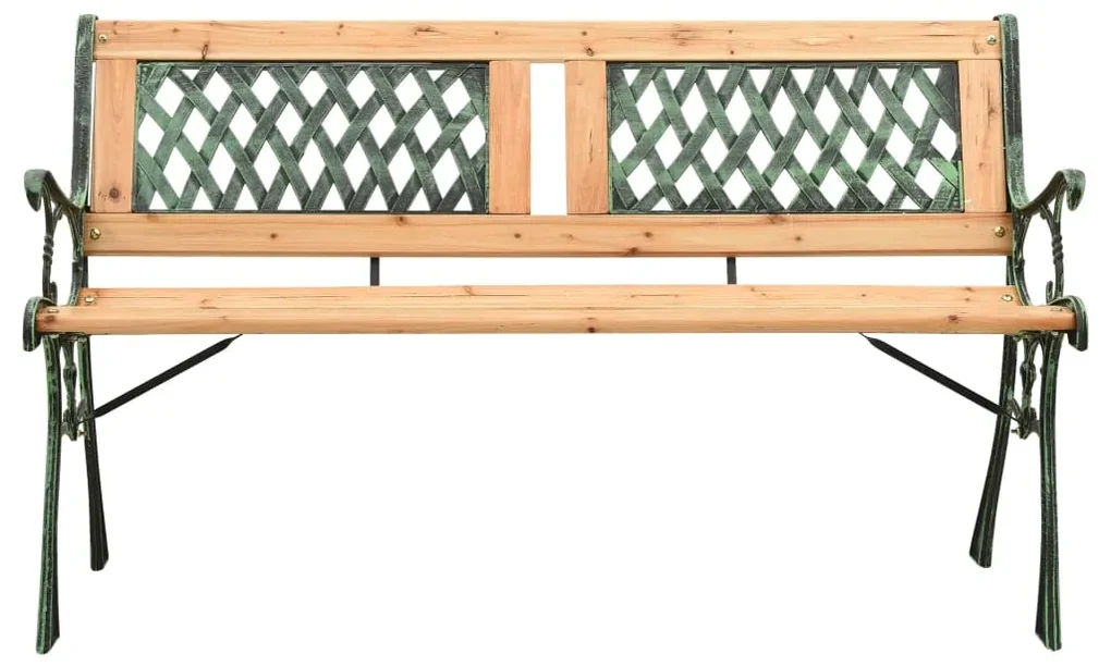 vidaXL Tuinbank 122 cm gietijzer en massief vurenhout