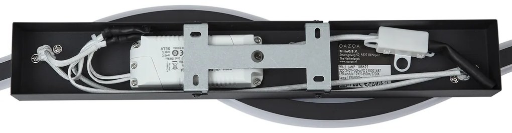 Design wandlamp zwart 3-staps dimbaar 2-lichts - Bummy