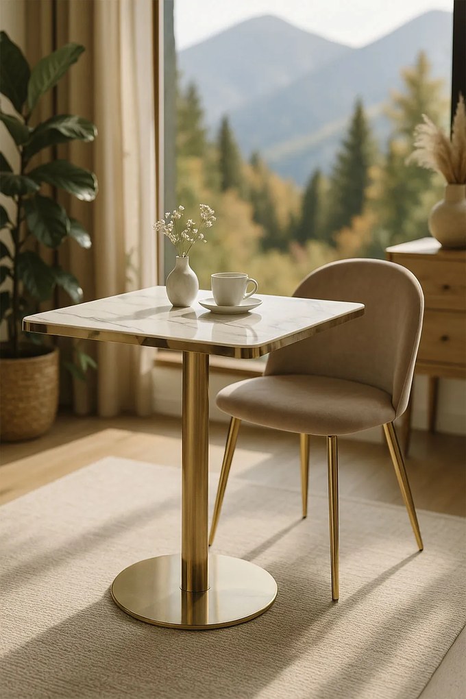 Tafel Firro Vierkant 70cm Goud