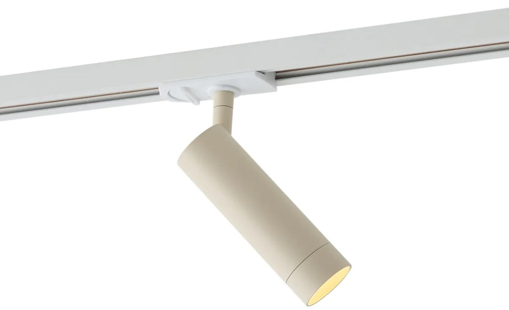 Moderne spot beige voor railsysteem 1-fase GU10 35mm - Iconic Jeana Luxe