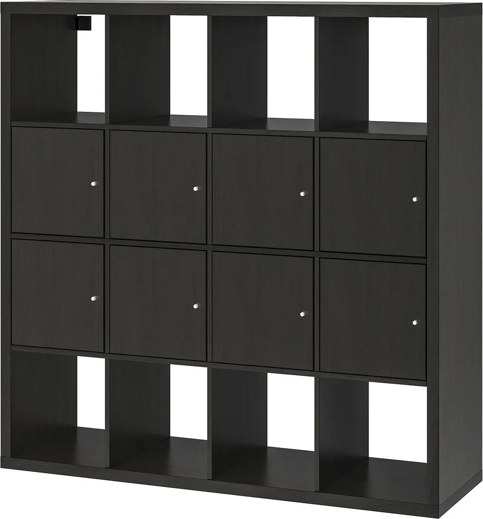 IKEA KALLAX Open kast met 8 inzetten 147x147 cm zwartbruin - lKEA