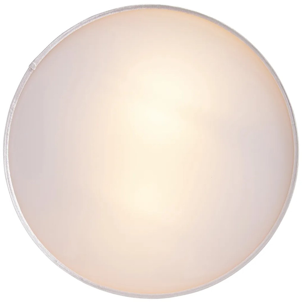 Moderne plafondlamp roze 40 cm met gouden binnenkant - Drum