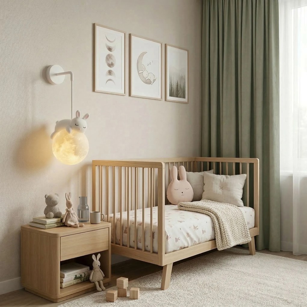 WANDLAMP SLAAPEND KONIJNTJE G165-1W