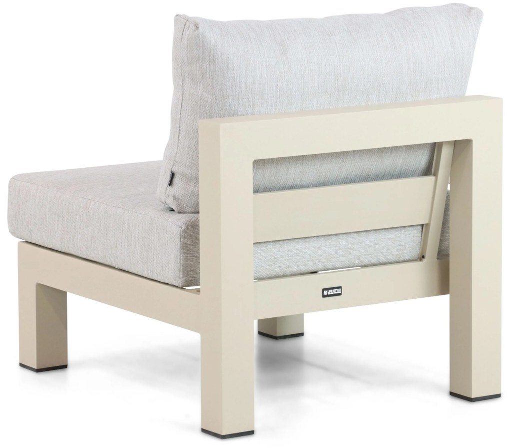Hoek loungeset 6 personen Aluminium Taupe Lifestyle Garden Furniture Luca