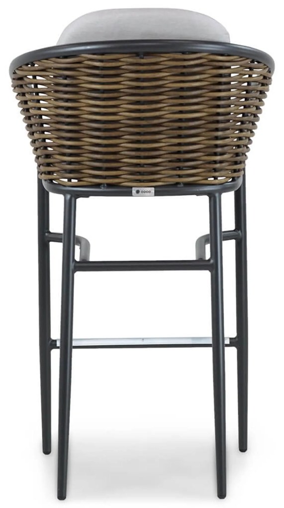 Barset 2 personen 70 cm Aluminium/wicker Grijs Coco Coco Palm