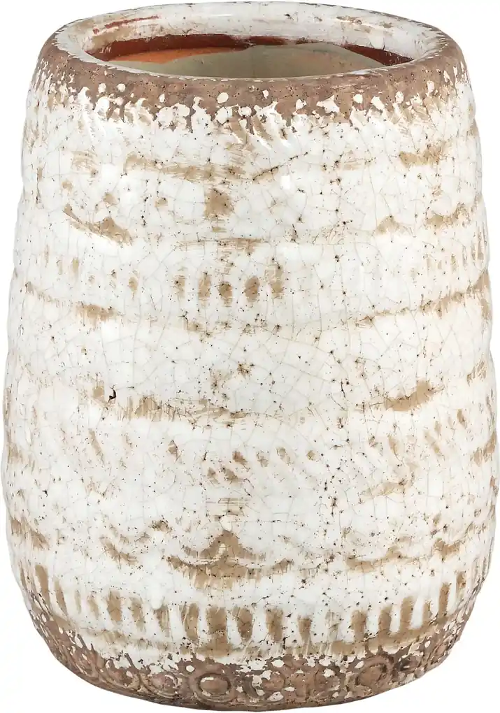 PTMD Collection | Bloempot Kai 20 cm x breedte 20 cm x hoogte 25 cm bruin bloempotten terracotta vazen & bloempotten | NADUVI outlet | Biano