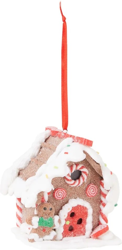 Kurt Adler Kerst Gingerbread Huisje met LED verlichting 8 cm