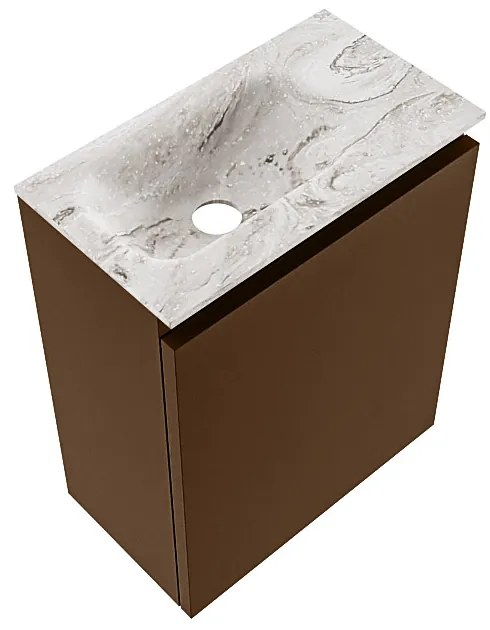 Mondiaz Ture DLux toiletmeubel 40cm rust met wastafel glace links zonder kraangat