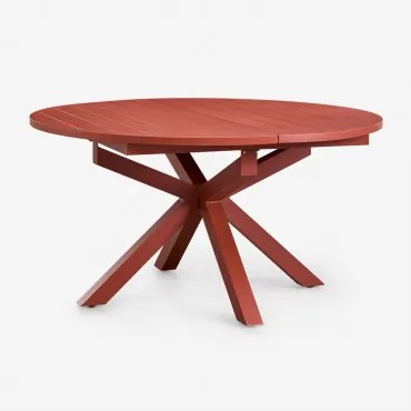 Barces Uitschuifbare Aluminium Tuin Tafel 145-200x145 Cm Terracota - Sklum