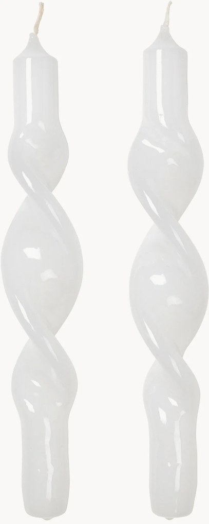 Handgemaakte steekkaarsen Twist, 2-delig