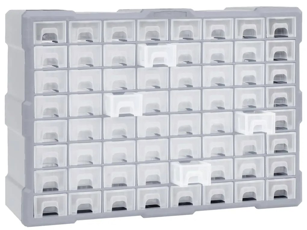 vidaXL Organiser met 64 lades 52x16x37,5 cm