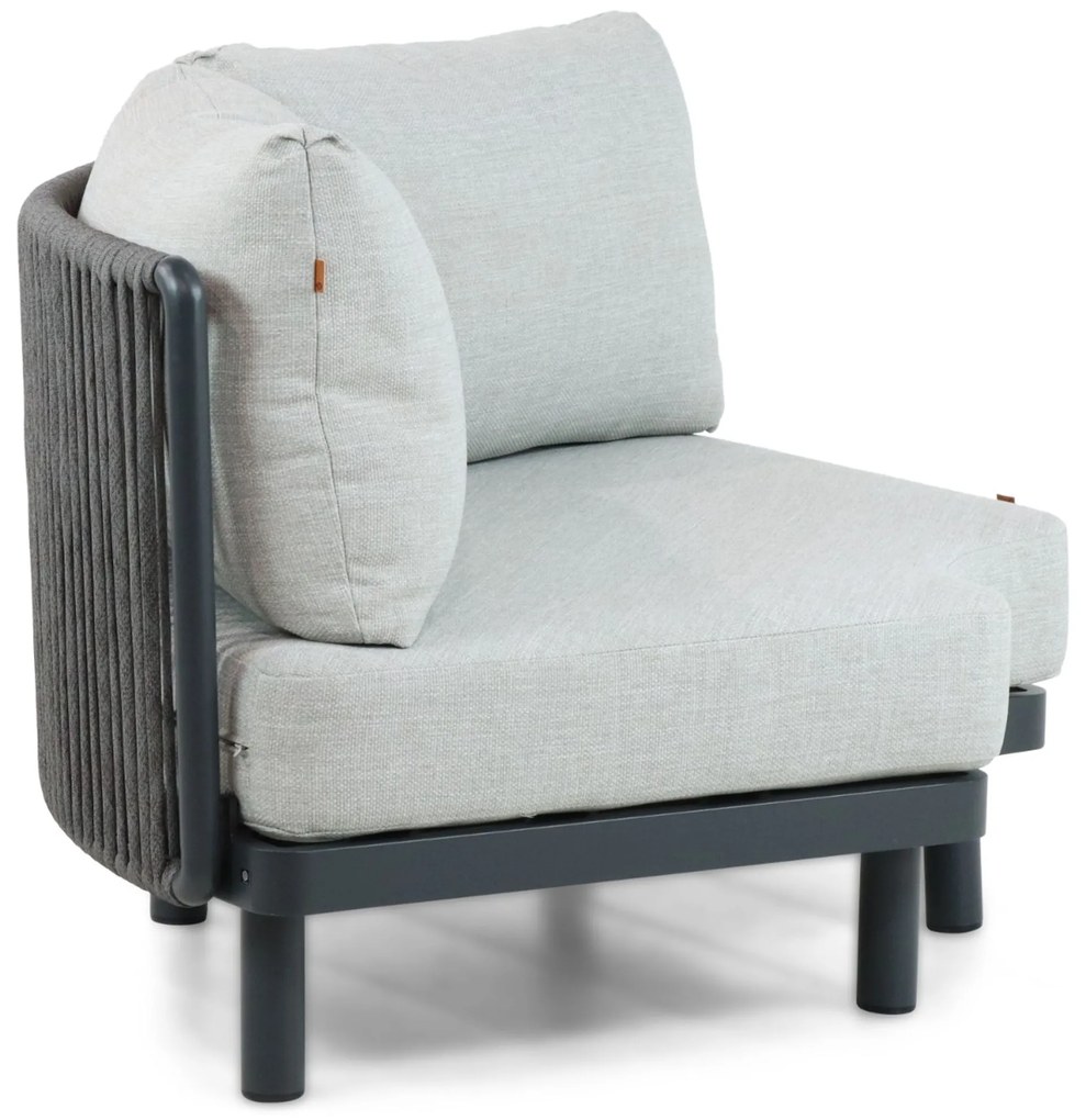 Hoek loungeset 5 personen Aluminium/rope Grijs  Santika Furniture Santika