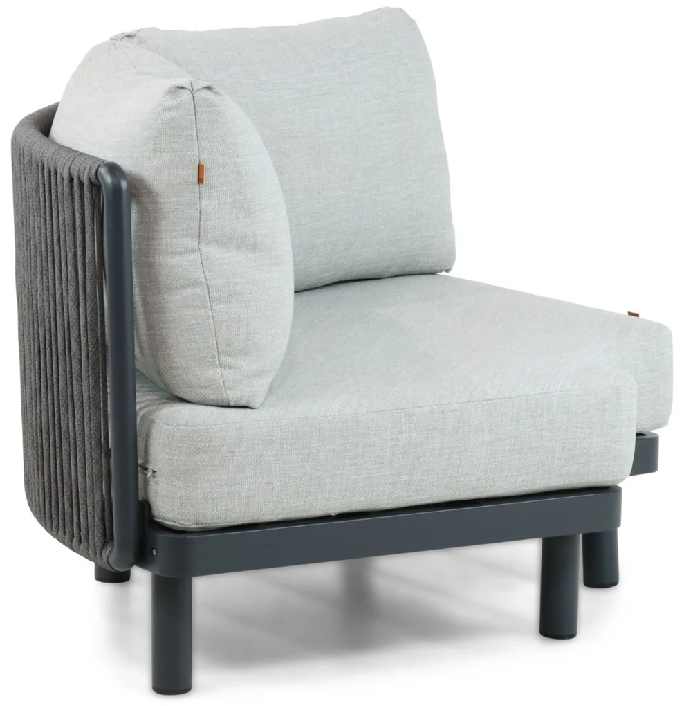 Hoek loungeset 5 personen Aluminium/rope Grijs  Santika Furniture Santika