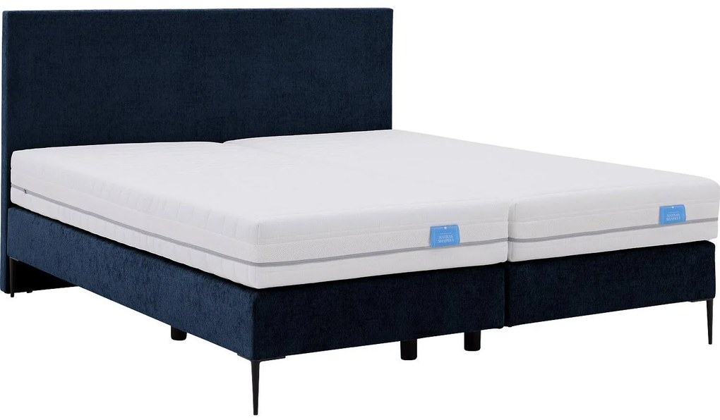 Goossens Boxspring Ease One Incl. Matras, Vlak 180 x 210 cm (=2x 90 x 210 cm) met hoofdbord + 2x matras shapes 1