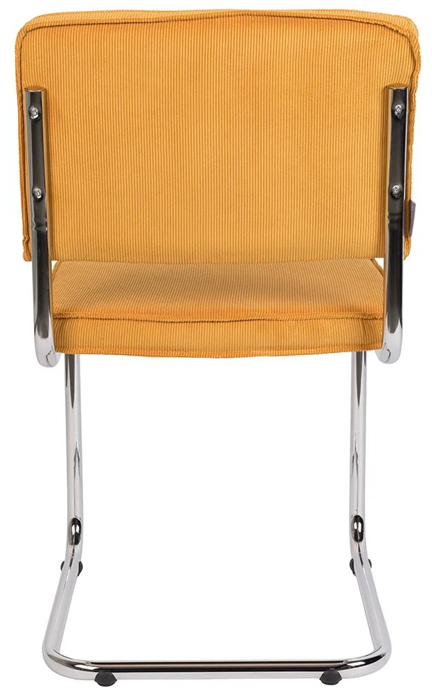 Zuiver Ridge Rib Retro Stoel Ribstof Geel