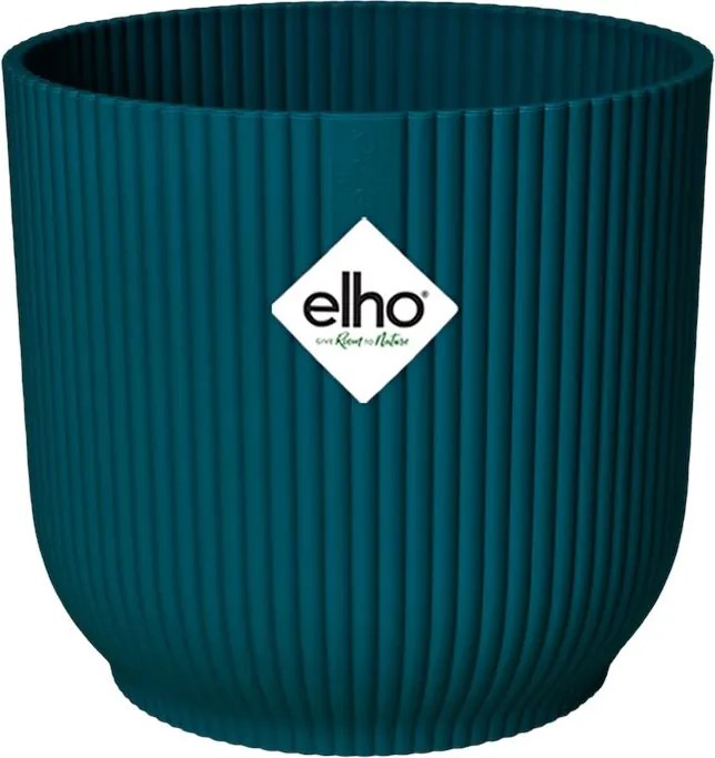 elho Vibes Fold Rond 16 - Diepblauw (Blauw) - Diameter 16 x H 15 cm - Ideaal voor binnen - 100% gerecycled