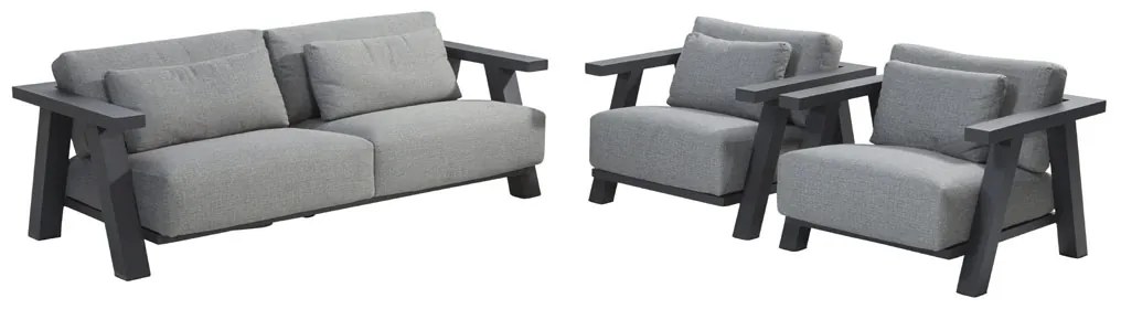 4 Seasons Outdoor Iconic loungestoel SALE  Loungestoel    antraciet weerbestendig