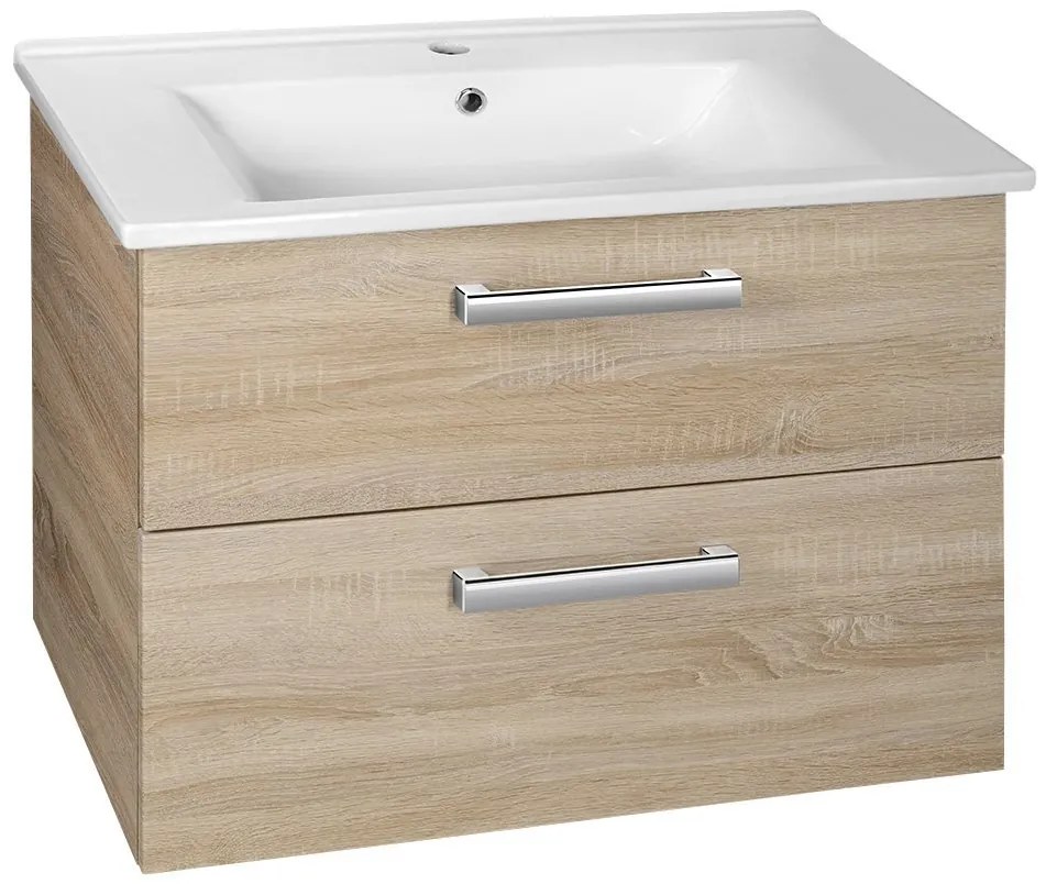 Aqualine Vega onderkast 72x43.6x58cm eiken